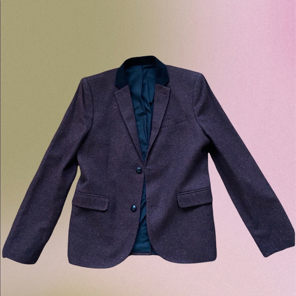 TOPMAN dark plum blazer